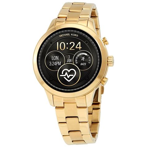 michael kors women's smart watch in gold mkt5045|Michael Kors Runway Heart Rate Ladies Golf.